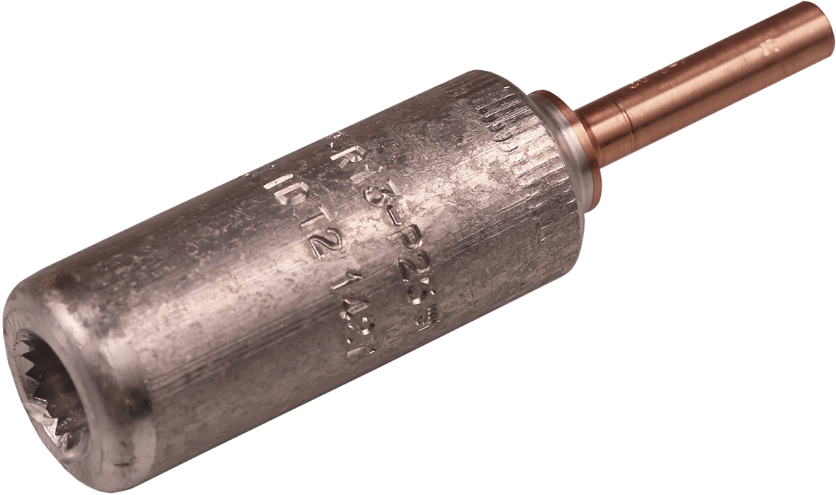过渡连接器，连接铝导体 16 - 95 mm² 到实心铜导体 10 mm²