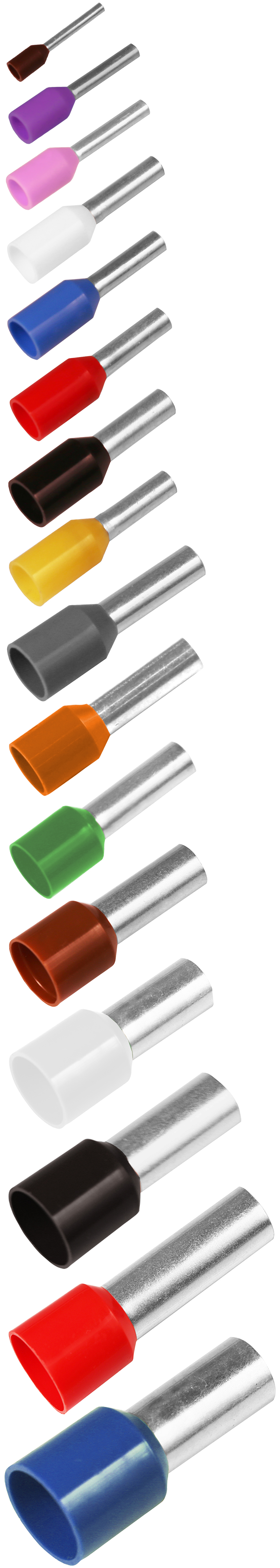 0.14-50 mm² ETT型预绝缘终端端子，备选颜色